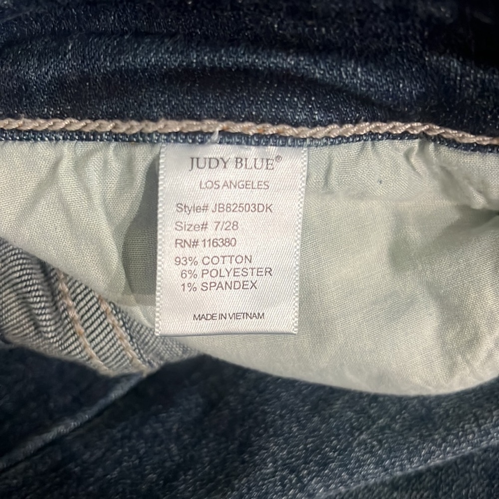 Judy Blue Dark Blue Wide Leg Jeans NWOT - Picture 4 of 5